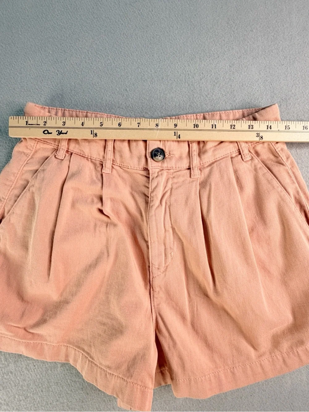 Free People Billie Chino Shorts Pleated Rose Pink Size 4 Beachy Boho Summer Girl